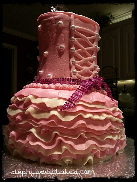 Ballerina Dress Cake and Ballerina Cupcake Cake